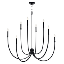  52699BK - Malene 45.25 Inch 8 Light Foyer Chandelier in Black