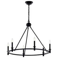  52705BK - Carrick 32.25 Inch 6 Light Chandelier in Black