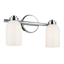  55201CH - Shae 15" 2-Light Vanity Light with White Opal Glass in Chrome