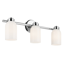  55202CH - Shae 24.25" 3-Light Vanity Light with White Opal Glass in Chrome