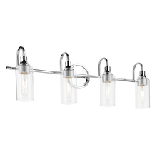  55212CH - Kavi 31.5" 4-Light Vanity Light with Clear Glass in Chrome