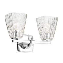  55215CHWTR - Marant 14.25" 2-Light Vanity Light with Clear Water Glass in Chrome