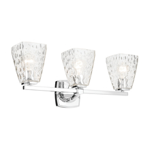  55216CHWTR - Marant 23.75" 3-Light Vanity Light with Clear Water Glass in Chrome