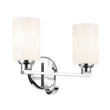  55225CH - Gioe 14.25" 2-Light Vanity Light with Opal Glass in Chrome