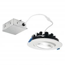  DLGM06R3090WHT - Direct-to-Ceiling 6 inch Round Gimbal 30K LED Downlight in White