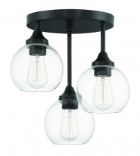  56253-FB - Glenda 3 Light Semi Flush in Flat Black