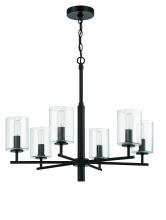  55626-FB - Hailie 6 Light Chandelier in Flat Black