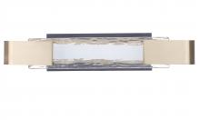  11924FBSB-LED - Harmony 1 Light LED Vanity in Flat Black/Satin Brass