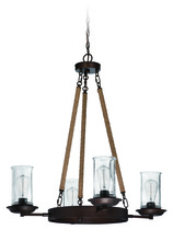 Craftmade 36124-ABZ - 4 Light Up Chandelier