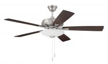  ECF111BNK5-DWWLN - 52" Eos 3 Light Bowl in Brushed Polished Nickel w/ Driftwood/Walnut Blades