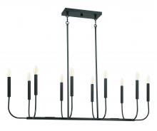  59870-FB - Traci 10 Light Island in Flat Black