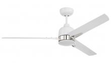  FUL52WPLN3 - 52" Fuller in White/Polished Nickel w/ White Blades