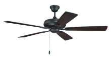 Craftmade ECF52CBZ5-CBZWLN - Eos 52" 5-Blade Ceiling Fan in Classic Bronze w/ Classic Bronze/Walnut Blades