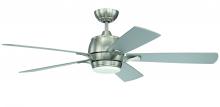 Craftmade STE52BNK5 - 52" Stellar in Brushed Polished Nickel w/ Brushed Nickel/Maple Blades - INCLUDES wall/remote con