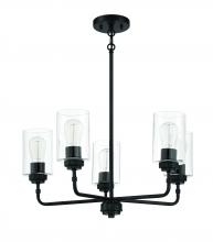  56025-FB - Stowe 5 Light Chandelier in Flat Black