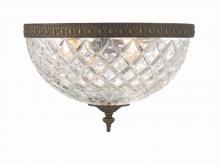  117-12-EB - Crystorama 3 Light English Bronze Crystal Flush Mount