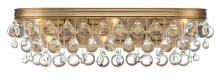  133-VG - Calypso 6 Light Crystal Teardrop Vibrant Gold Bathroom Vanity