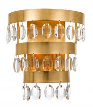  6102-GA - Perla 2 Light Antique Gold Sconce