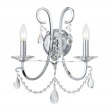  6822-CH-CL-MWP - Othello 2 Light Polished Chrome Sconce