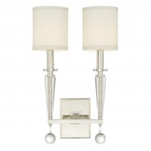  8102-PN - Paxton 2 Light Polished Nickel Sconce