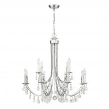  8829-CH-CL-MWP - Bridgehampton 12 Light Hand Cut Crystal Polished Chrome Chandelier