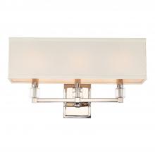  8883-PN - Dixon 3 Light Polished Nickel Sconce