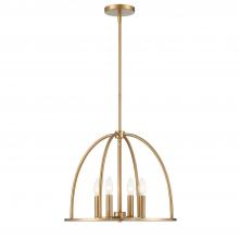  ABB-3004-VG - Abbott 4 Light Vibrant Gold Lantern Chandelier