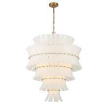 Crystorama ABI-2008-AG-WH - Abigail 29.5'' Aged Brass Chandelier