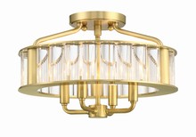  FAR-6000-AG - Libby Langdon for Crystorama Farris 4 Light Aged Brass Semi Flush Mount