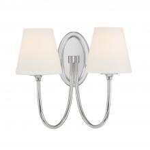  JUN-10322-PN - Juno 2 Light Polished Nickel Sconce