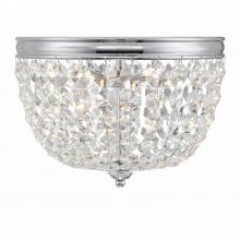  NOL-312-CH-CL-MWP - Nola 2 Light Polished Chrome Flush Mount