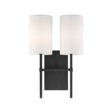  VER-242-BF - Veronica 2 Light Black Forged Sconce