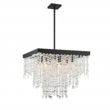  WIN-618-BF-CL-MWP - Winham 8 Light Black Forged Chandelier