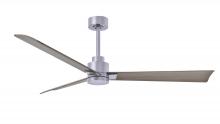  AK-BN-GA-56 - Alessandra 3-blade transitional ceiling fan in brushed nickel finish with gray ash blades. Optimiz