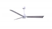  AK-MWH-BW-56 - Alessandra 3-blade transitional ceiling fan in matte white finish with Barn Wood blades. Optimized