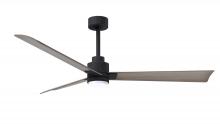  AKLK-BK-GA-56 - Alessandra 3-blade transitional ceiling fan in matte black finish with gray ash blades. Optimized