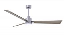  AKLK-BN-GA-56 - Alessandra 3-blade transitional ceiling fan in brushed nickel finish with gray ash blades. Optimiz