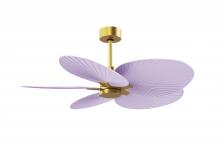  AKTP-BRBR-LI - Alessandra Tropical 5-blade ceiling fan in Brushed Brass and Lilac blades.