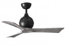  IR3-BK-BW-42 - Irene-3 three-blade paddle fan in Matte Black finish with 42" solid barn wood tone blades.