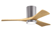 Matthews Fan Company IR3HLK-BP-LM-42 - Irene-3HLK-42" Three Blade Flush Mount Paddle Fan-5CCT Integrated LED-Brushed Pewter Finish