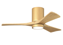 Matthews Fan Company IR3HLK-LM-LM-42 - Irene-3HLK-42" Three Blade Flush Mount Paddle Fan-5CCT Integrated LED-Light Maple Tone Finish