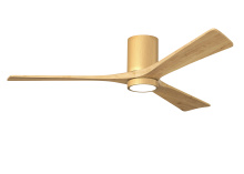 Matthews Fan Company IR3HLK-LM-LM-60 - Irene-3HLK-60" Three Blade Flush Mount Paddle Fan-5CCT Integrated LED-Light Maple Tone Finish