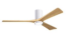 Matthews Fan Company IR3HLK-WH-LM-60 - Irene-3HLK - 60" Three Blade Flush Mount Paddle Fan - 5CCT Integrated LED - Gloss White Finish