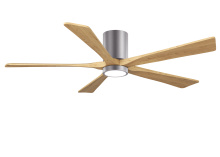 Matthews Fan Company IR5HLK-BP-LM-60 - Irene-5HLK-60" Five Blade Flush Mount Paddle Fan-5CCT Integrated LED-Brushed Pewter Finish