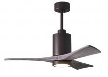  PA3-TB-BW-42 - Patricia-3 three-blade ceiling fan in Textured Bronze finish with 42” solid barn wood tone blade