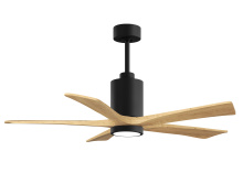 Matthews Fan Company PA5-BK-LM-52 - Patricia-5-52" Five Blade Ceiling Fan-5CCT Integrated LED-Matte Black Finish