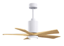 Matthews Fan Company PA5-WH-LM-42 - Patricia-5-42" Five Blade Ceiling Fan-5CCT Integrated LED-Gloss White Finish