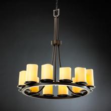  CNDL-8763-10-AMBR-DBRZ - Dakota 12-Light Ring Chandelier (Tall)