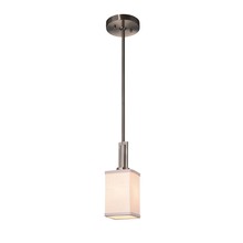  FAB-8445-15-WHTE-NCKL - Era 1-Light Mini-Pendant