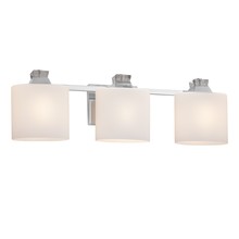 Justice Design Group FSN-8473-30-OPAL-CROM - Ardent 3-Light Bath Bar